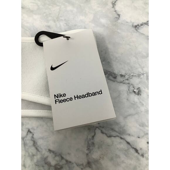 Nike Unisex White Fleece Headband Activewear Athletic Workout Performance L25-16 - Picture 4 of 9